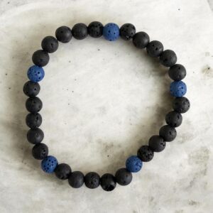 Pulsera de lava con azul