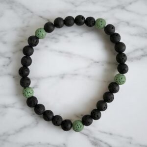 Pulsera de lava con verde