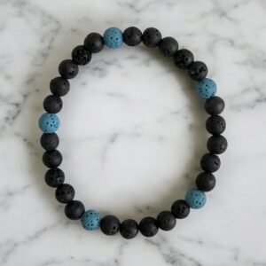 Pulsera de lava con azul cielo
