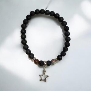 Pulsera de lava con estrella